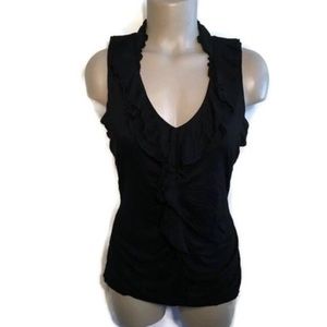 WHBM Beautiful ruffle sleeveless blouse